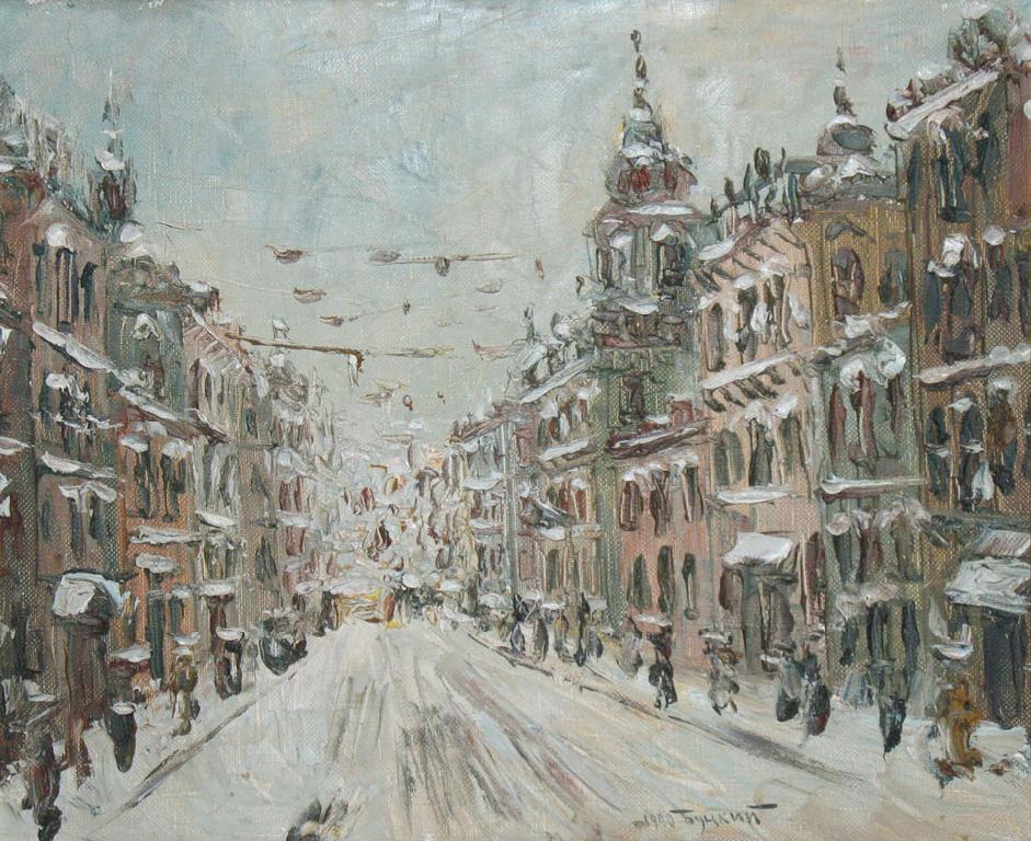 Appraisal: RUSSIAN SCHOOL St Petersburg indistinctly signed and dated oil on