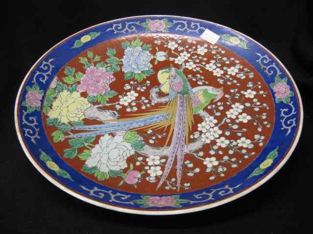 Appraisal: Occupied Japan Porcelain Charger pheasant floral gold trim '' diameter