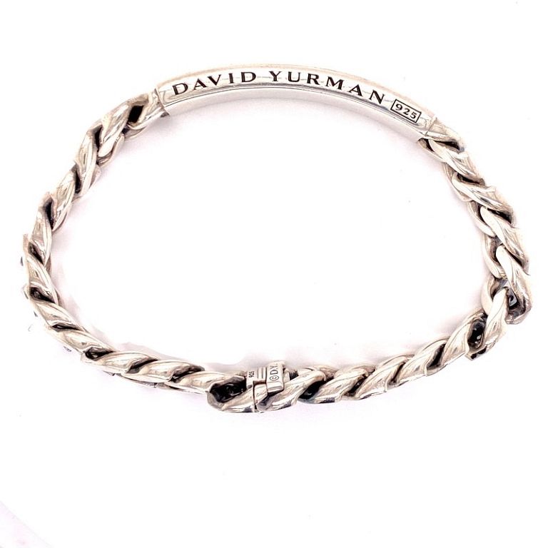 Appraisal: David Yurman Men's ID Bracelet Sterling Silver David Yurman Men's