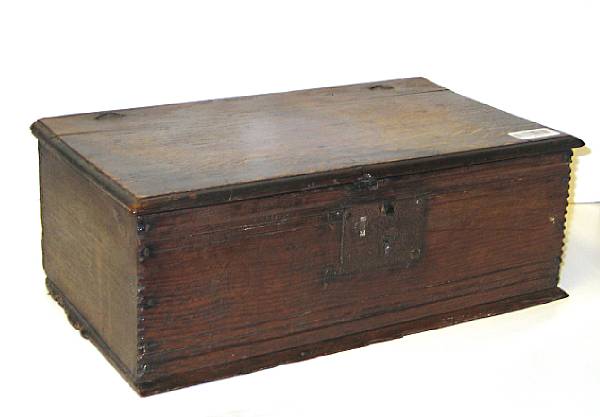 Appraisal: An English bible box late th early th century The