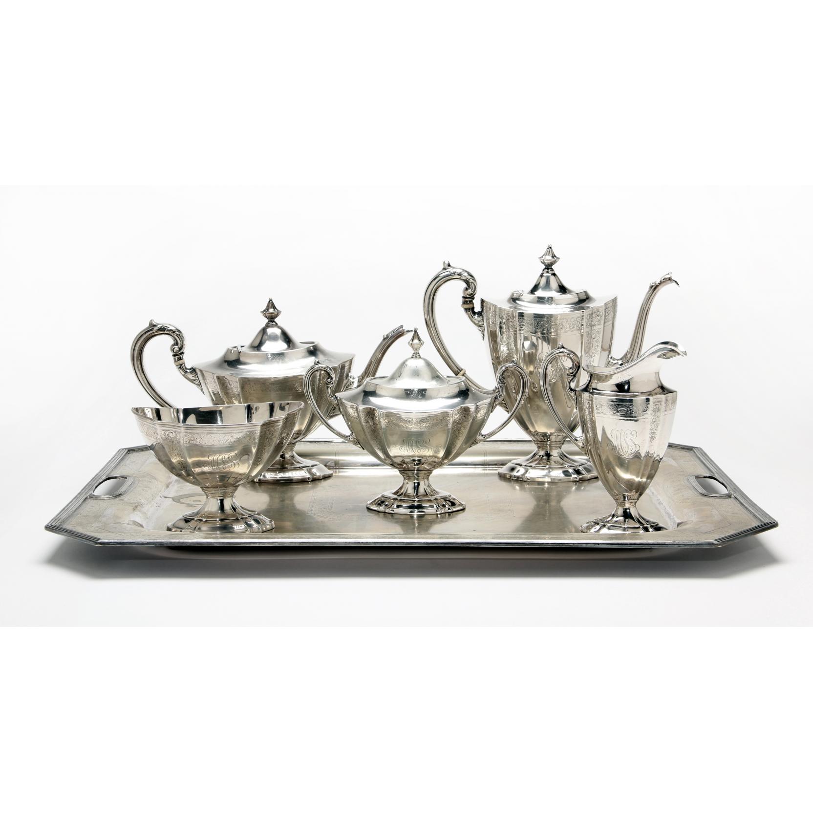 Appraisal: American Sterling Silver Tea Coffee Service by Meriden Brittania Co