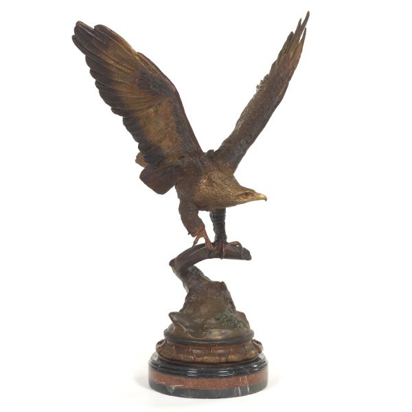 Appraisal: AFTER JULES MOIGNIEZ FRENCH - x x sculpture Majestic Eagle