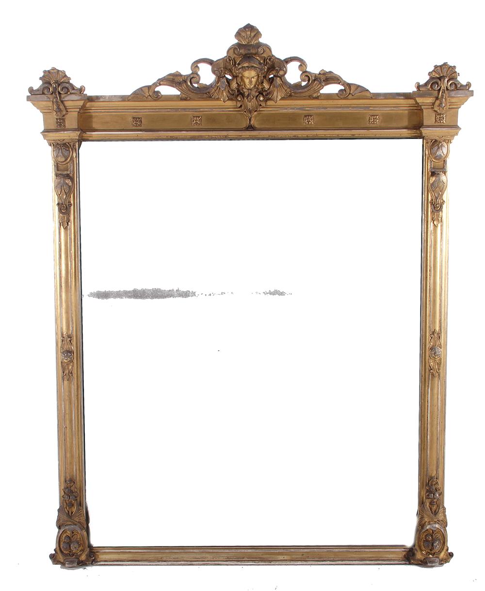 Appraisal: Renaissance Revival carved giltwood overmantle mirror third quarter th century