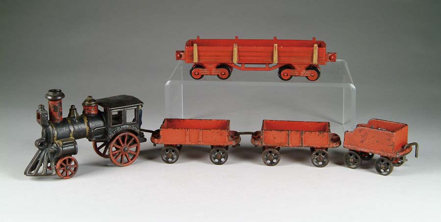 Appraisal: ELECTROPLATED PASSENGER TRAIN SET BY GREY IRON CASTING A finely