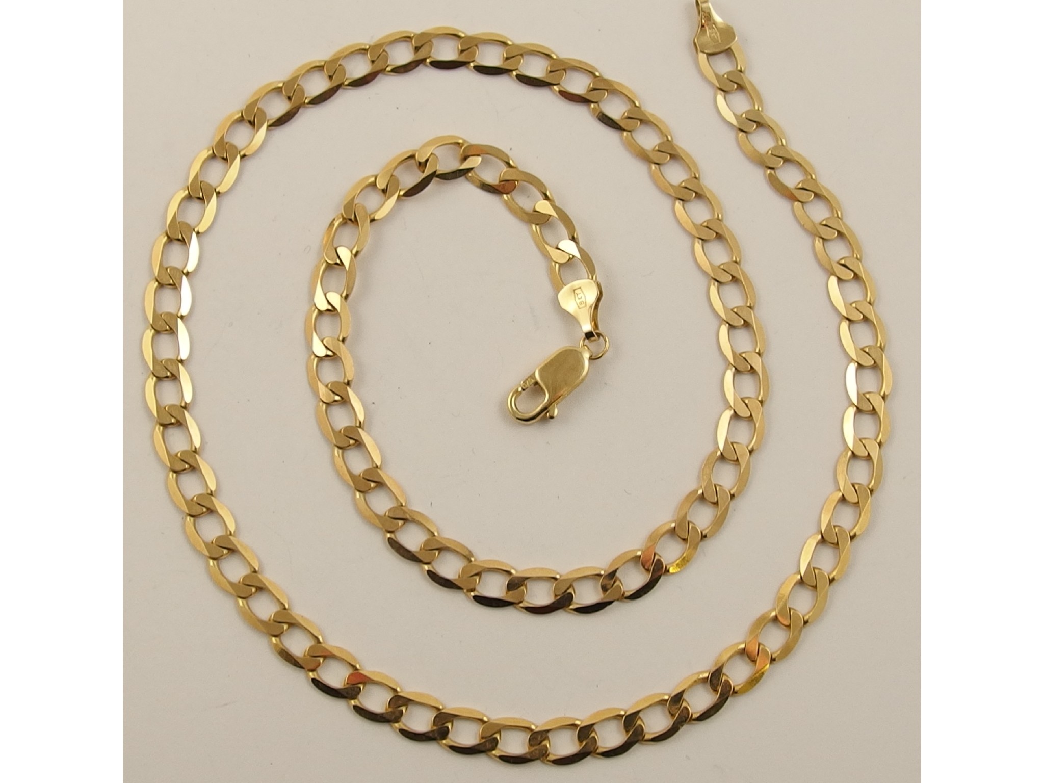 Appraisal: A ct fancy curb link necklace weight approx gms