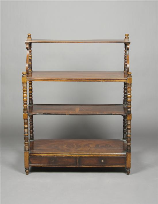 Appraisal: A Regency Style Mahogany Etagere Height x width x depth