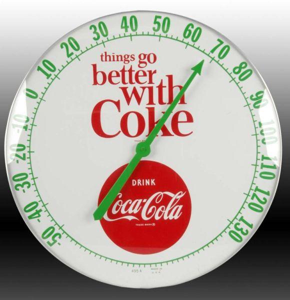 Appraisal: Coca-Cola Things Go Better Thermometer Description Circa s Glass front