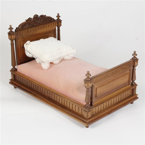 Appraisal: Antique Victorian Renaissance Revival Salesman Sample Doll Bed H x