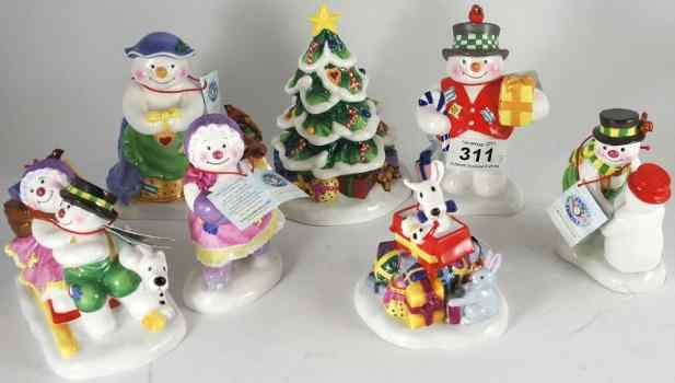 Appraisal: Royal Doulton Figures from the Frosty Family comprising Mrs Frosty