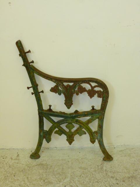 Appraisal: A PAIR OF VICTORIAN CAST IRON BENCH ENDS cast with