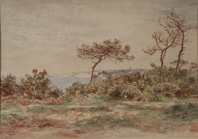 Appraisal: MARTIN SNAPE d - Coastal landscape signed and dated watercolour