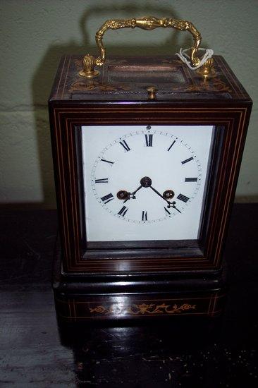 Appraisal: A th Century mantel clock the gilt metal carry handle