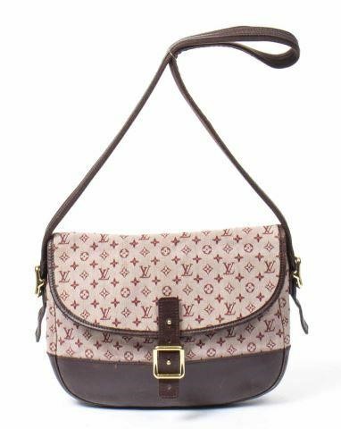 Appraisal: Louis Vuitton Berangere crossbody bag in cherry Mini Lin canvas