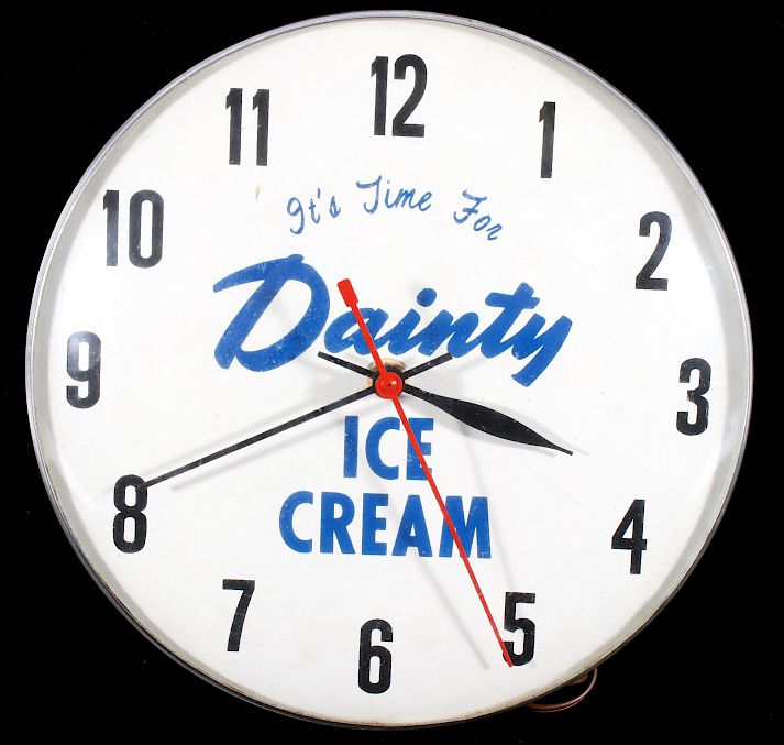 Appraisal: Dainty Ice Cream Wall Clock Featured in this lot we