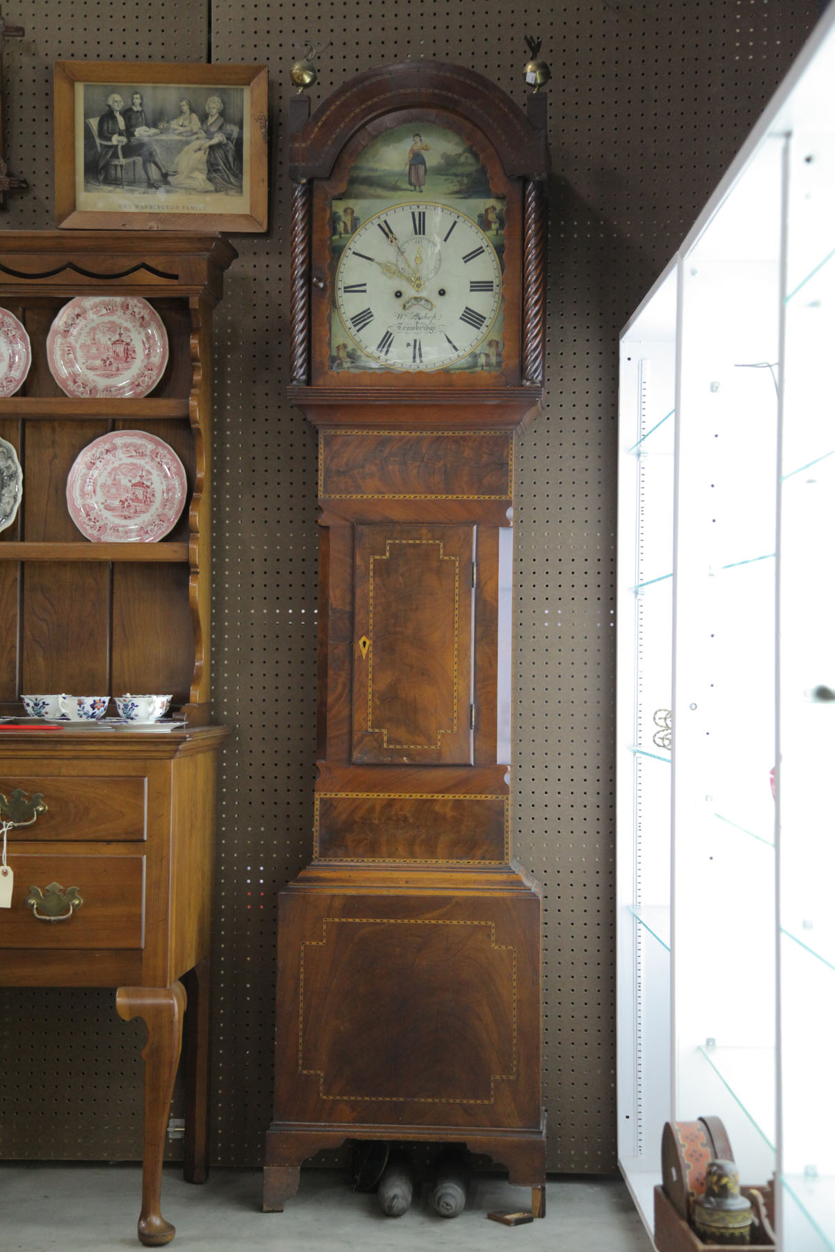 Appraisal: TALL CASE CLOCK England mid to late th century Brass