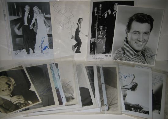 Appraisal: ENTERTAINERS Group of over Photographs Signed or Signed and Inscribed