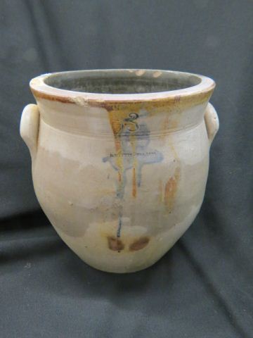 Appraisal: Crock by G Martin Ohio blue decorated grey stoneware tall