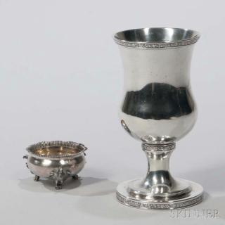 Appraisal: Two Pieces of American Coin Silver Tableware early th century