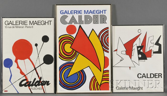 Appraisal: After Alexander Calder American - Lot of Three Galerie Maeght