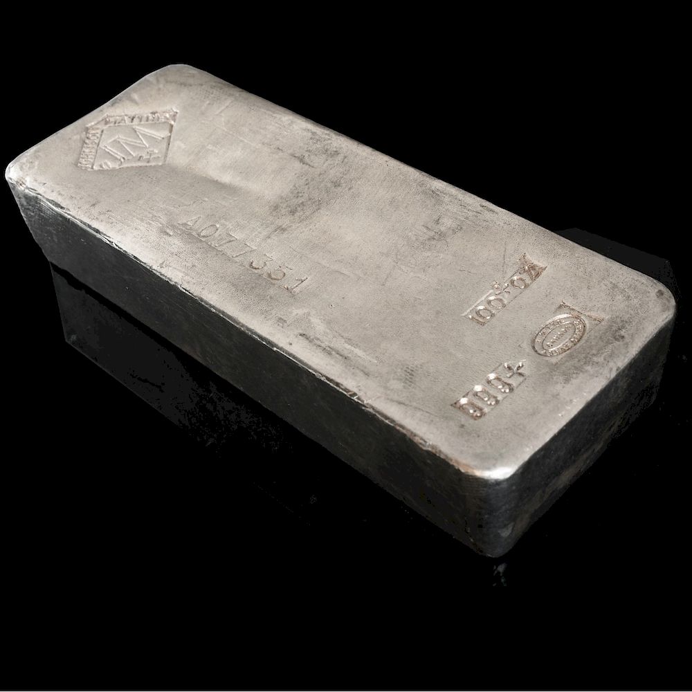 Appraisal: oz Silver Bar Johnson Matthey oz silver bar Contains oz