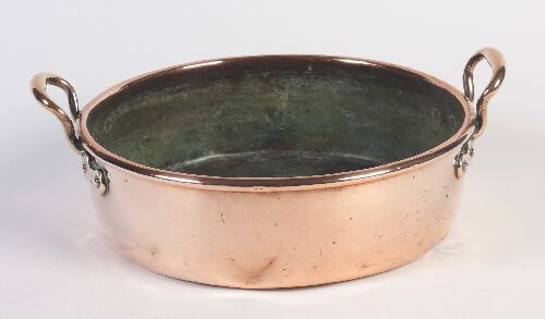 Appraisal: A matched set of four graduated twin handled copper preserve