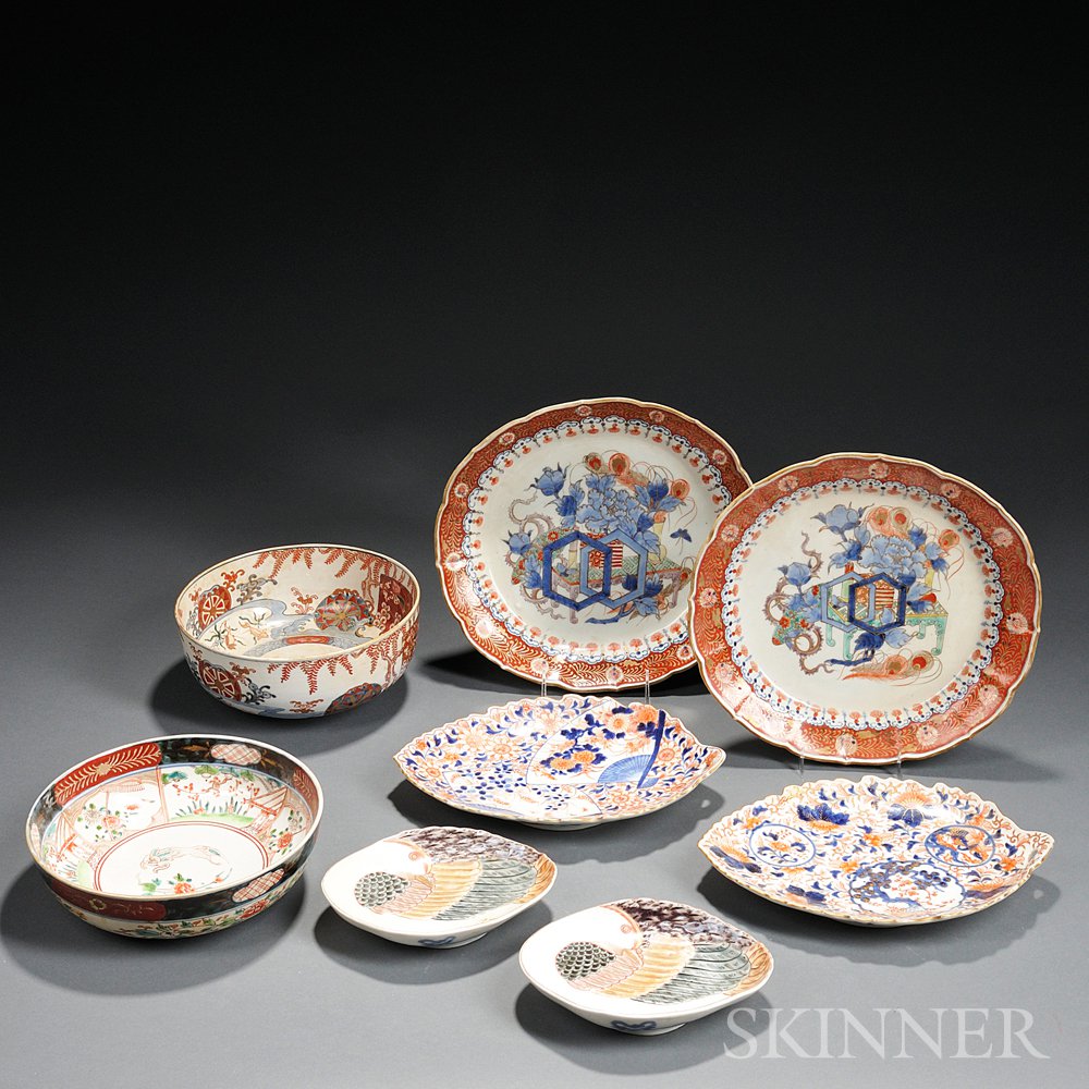 Appraisal: Eight Pieces of Imari Tableware Japan and China mostly th