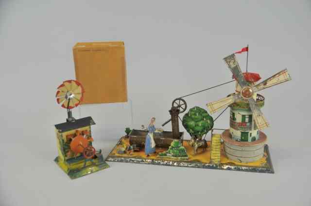 Appraisal: a KRAUSS MOHR WINDMILL AND PUMP Germany c steam toy