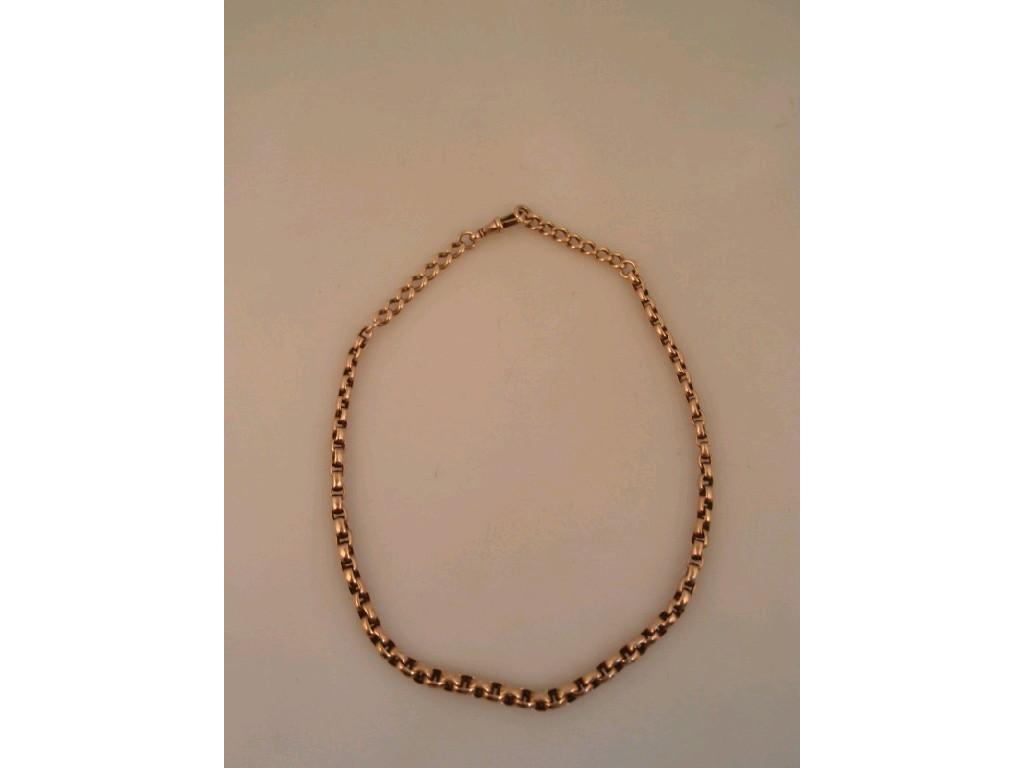 Appraisal: A watch chain necklace stamped ct g