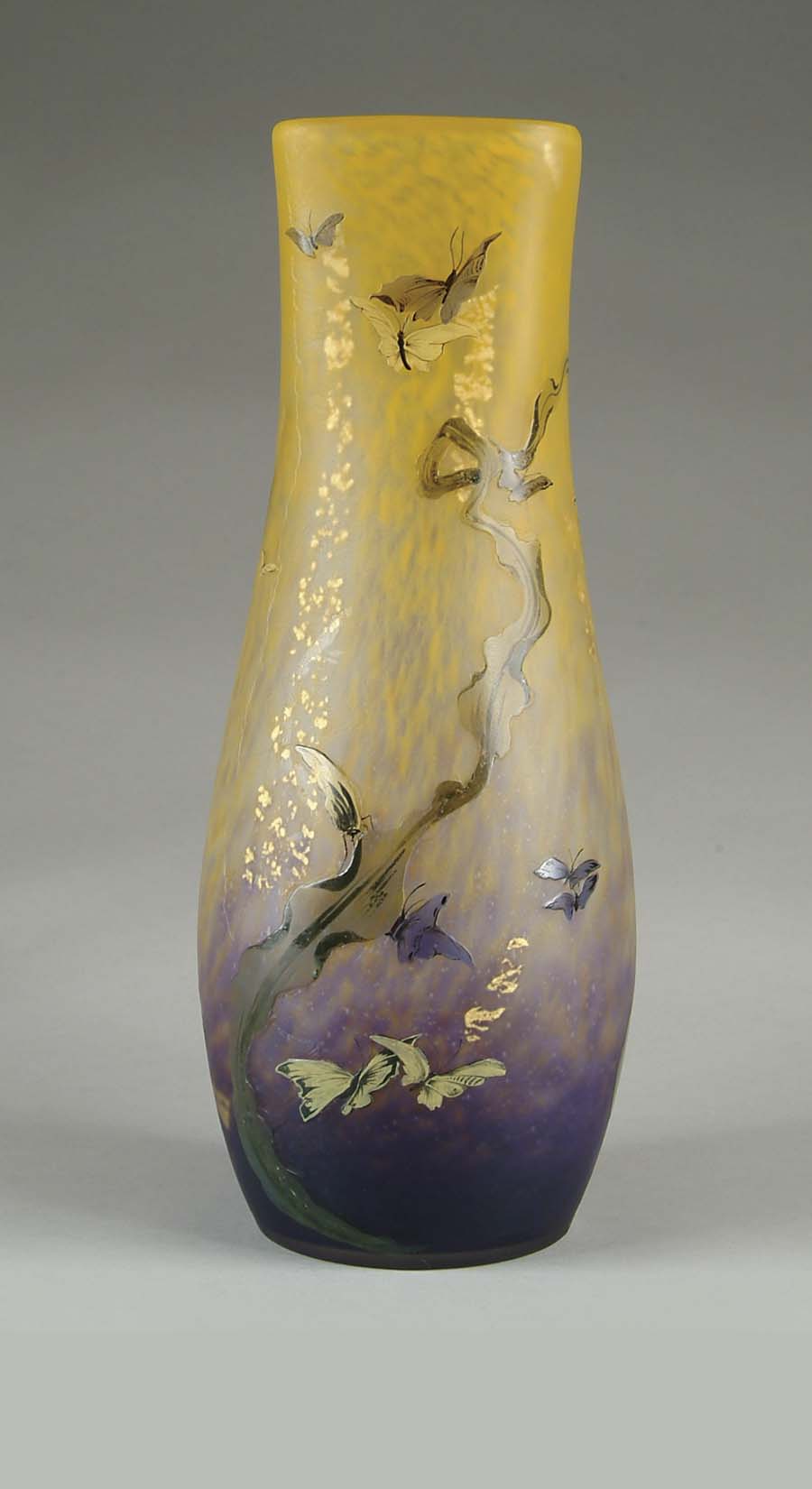 Appraisal: IMPORTANT INTERNALLY DECORATED MULLER FRES LUNEVILLE VASE Enameled and cameo