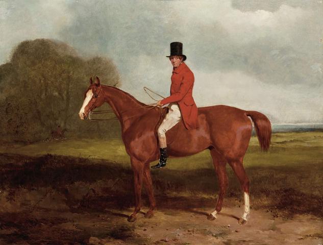 Appraisal: Harry Hall British - Hunter on his Horse Oil on