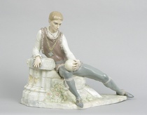 Appraisal: Lladro Prince Hamlet Prince Hamlet A large glazed porcelain figure