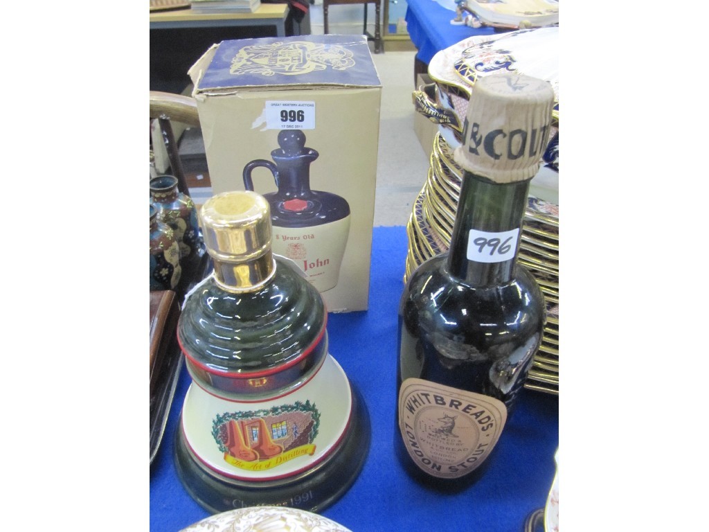 Appraisal: Bells Wade decanter boxed Long John years old whisky and