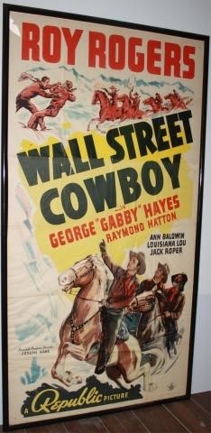 Appraisal: ROY ROGERS WALL STREET COWBOY POSTER WITHGABBY HAYES CA REPUBLIC