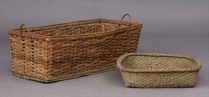 Appraisal: TWO AMERICAN ASH SPLINT BASKETS x x in