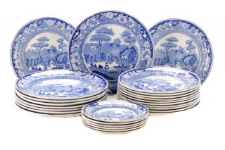 Appraisal: Pcs Staffordshire Transferware Wild Rose Set English first half of