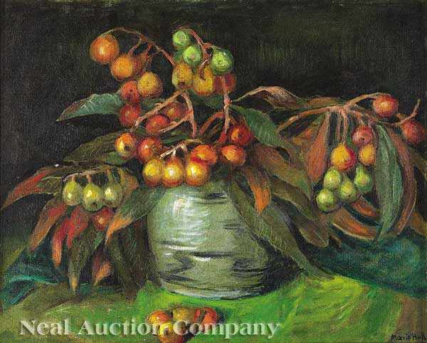 Appraisal: Marie Atkinson Hull American Mississippi - Loquats oil on canvas