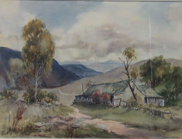 Appraisal: John R Upton - Landscape watercolour signed 'John R Upton'