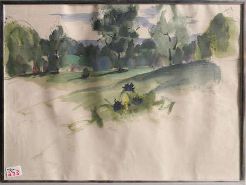 Appraisal: Thomas Bostelle American - watercolor landscape signed upper right x