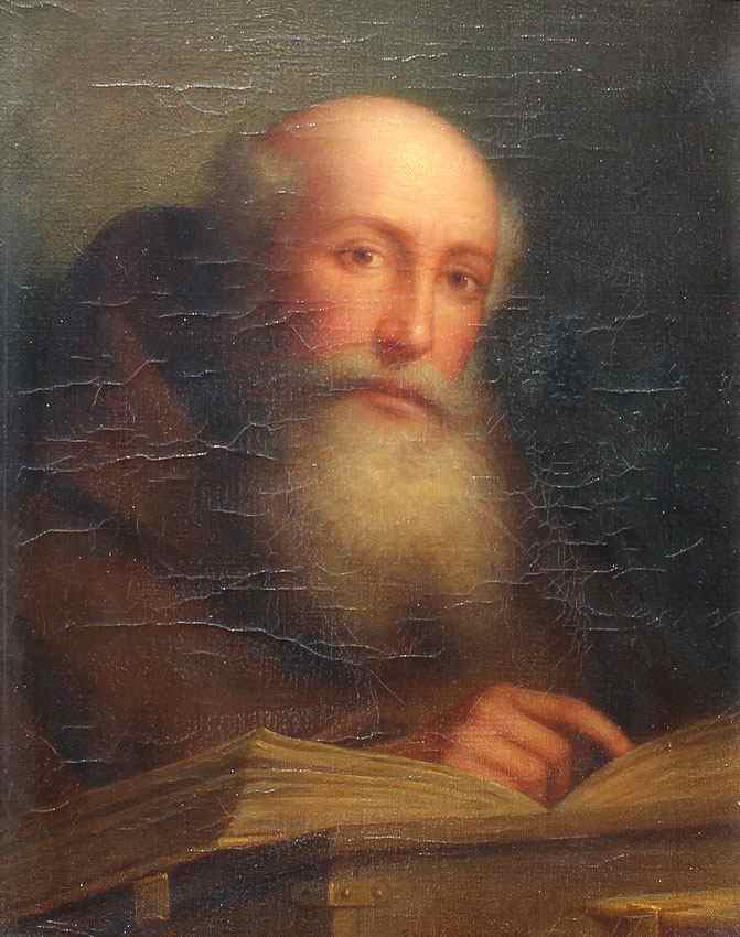 Appraisal: HALL George Henry American - Portrait of St Jerome Oil