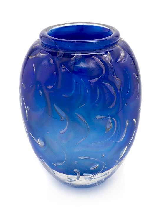 Appraisal: Christopher Ries American b Vase Christopher Ries American b Vase