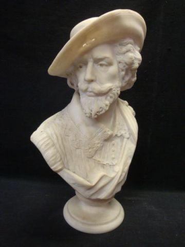 Appraisal: Antique Marble Bust of Cavalier On pivoting base As as