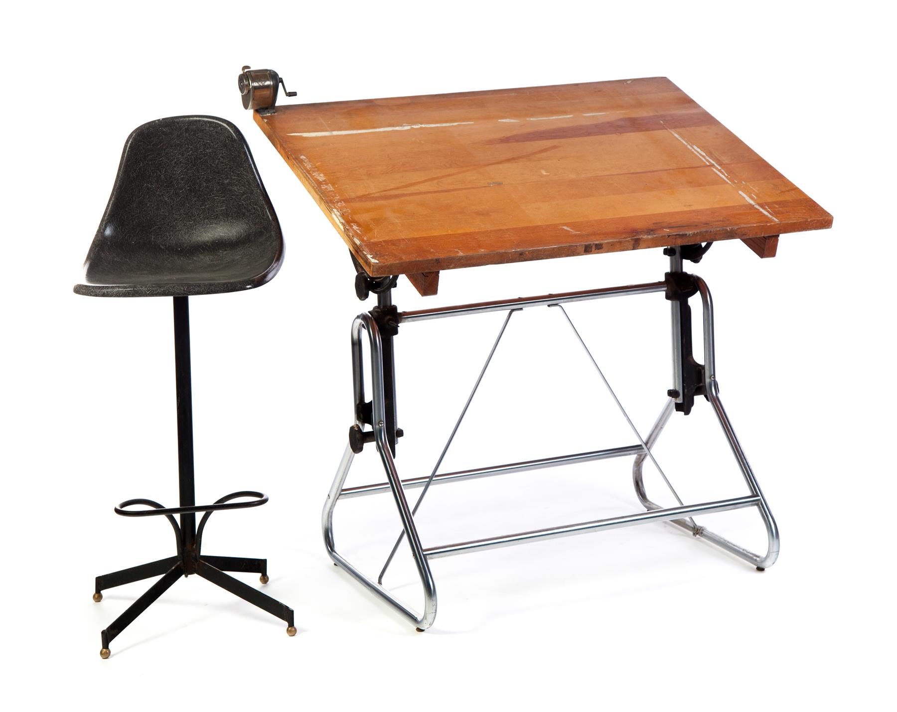 Appraisal: DRAFTING TABLE BY FREDERICK POST American mid th century Pine