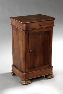 Appraisal: French Louis Philippe Carved Walnut Nightstand French Louis Philippe Carved