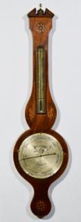 Appraisal: th Cent English Banjo Barometer w Inlay English banjo barometer