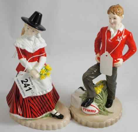 Appraisal: Royal Worcester Figures Cymru Ifanc Young Welshman and Cymraes Ifanc