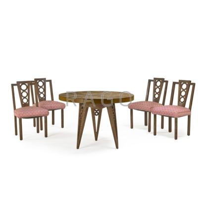 Appraisal: JAMES MONT - JAMES MONT DESIGN Breakfast set table and