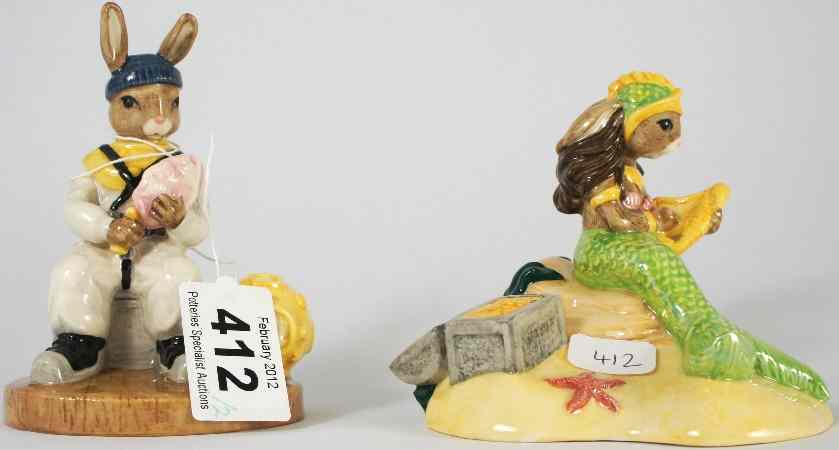 Appraisal: Royal Doulton Bunnykins Figures Deep Sea Diver DB and Mermaid