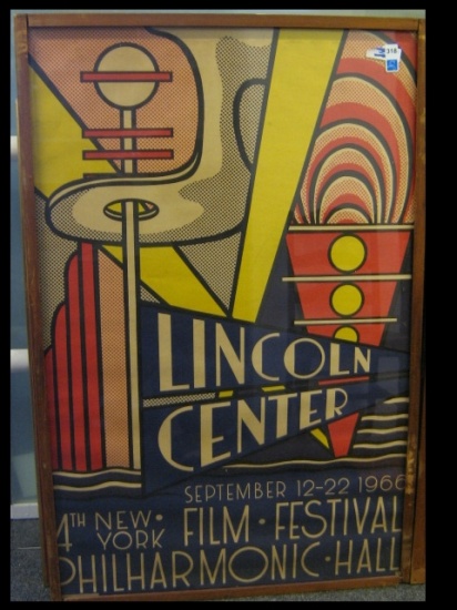 Appraisal: ROY LICHTENSTEIN Lincoln Center Poster Color silkscreen x mm x