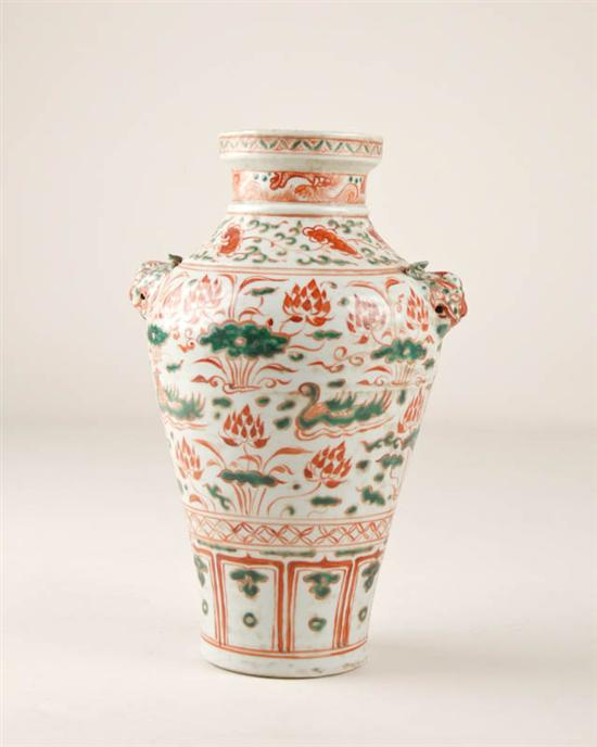 Appraisal: A Ming-style Chinese Porcelain Urn decorated with iron oxide and