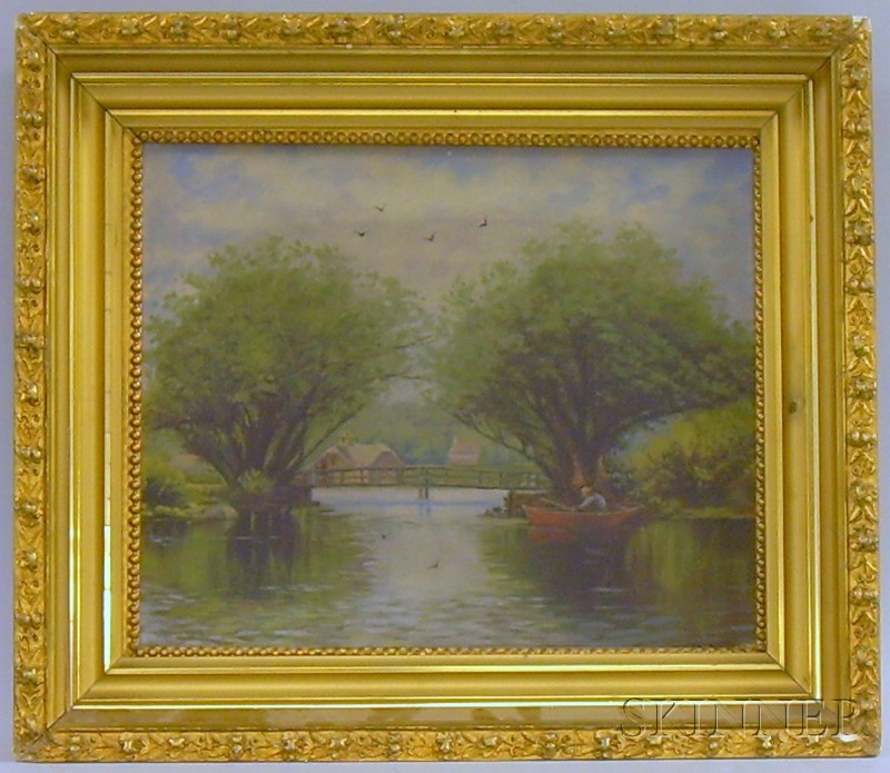 Appraisal: Framed th Century American School Oil on Canvas View of